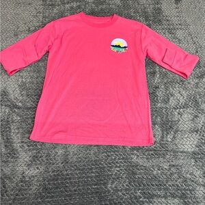 Girls' Hot Pink Long Sleeve Graphic Tee